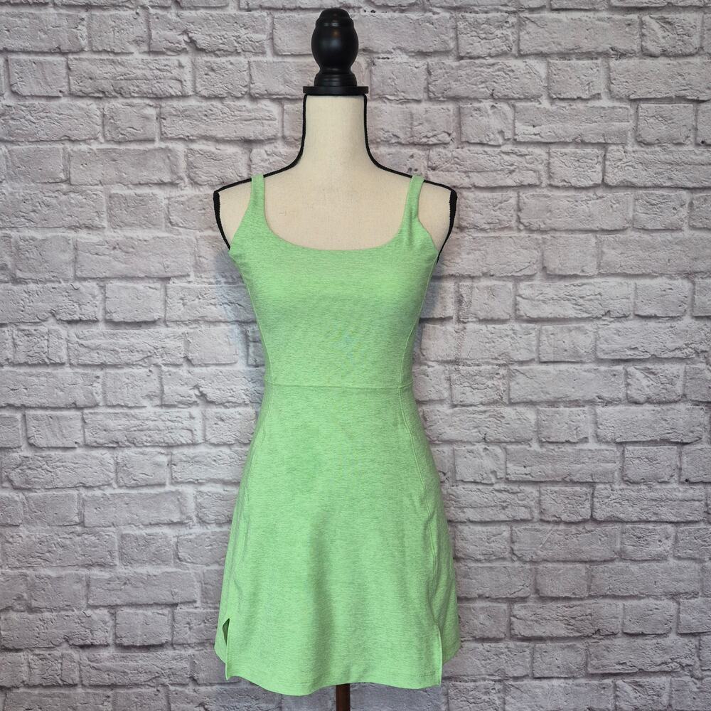 Outdoor Voices Warmup Exercise Tennis Active Dress Heather Green Space Dye Sz S - Picture 2 of 11